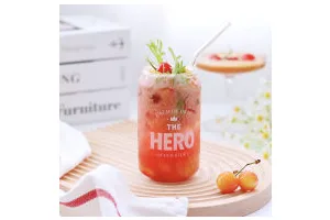 高颜值樱桃气泡冰饮