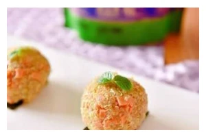 三色藜麦饭团，香菇虾仁味（美味，健康，简单制作）
