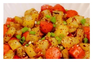 蔬菜丁，爆炒更佳（健康美食，鲜香可口）