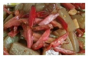 香辣豆豉炒魔芋的制作方法（口感鲜美，简单易做）