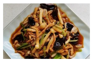 双丝白玉菇炒肉丝，美味又营养（做法详解，让你轻松在家享受餐厅级菜品）