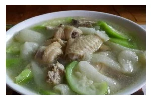 鲜美健康的丝瓜浸鸡（健康生活从餐桌开始/丝瓜的妙用在厨房中）