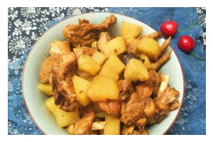 土豆蘑菇炖鸡的做法（家常美食，营养丰富）