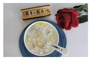 营养美味，健康粥品——菠菜瑶柱瘦肉粥（营养丰富，做法简单，1个）