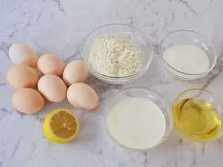 日式棉花蛋糕,准备好材料