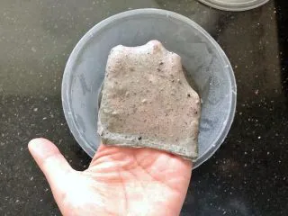 黑芝麻吐司(一次发酵）,4个小时后拿出来室温下回温，这时的面团已经可以拉出厚一点的膜，说明已经达到扩展阶段了。