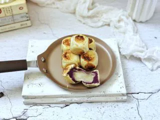 爆浆紫薯仙豆糕,成品图