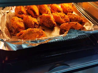 鸡翅酿地瓜泥,160度烤15分钟左右