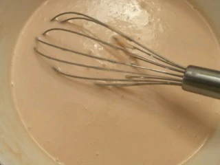 奶油生日蛋糕（无需抹面）,搅拌后。