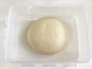 牛奶炼乳蔓越莓软欧,把揉好的面团取出滚圆,在28度左右的环境中进行基础发酵。