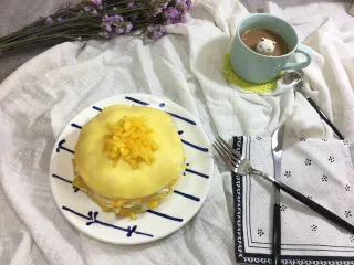 芒果千层蛋糕,成品图.