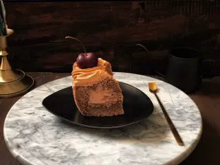 可可奶油夹心蛋糕,成品图