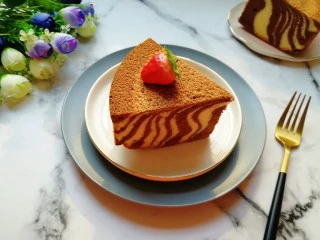 斑马纹戚风蛋糕(8寸),好吃又好看!