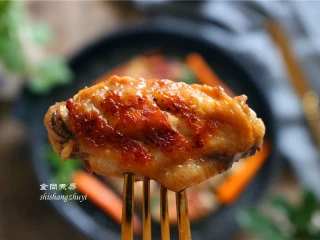九层塔烤鸡翅,成品图
