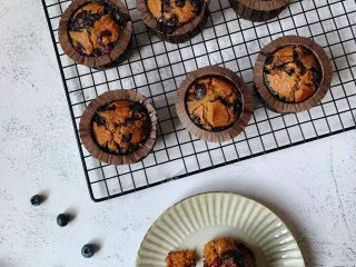 蓝莓麦芬蛋糕,酸甜可口，好吃极啦