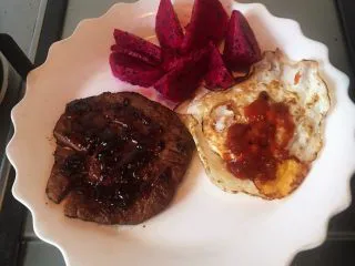 自制牛排西餐,完成