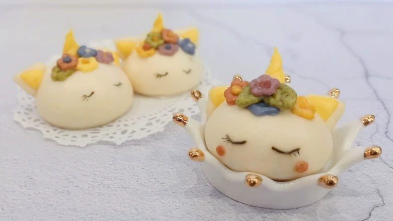 零色素卡通馒头可爱独角兽馒头