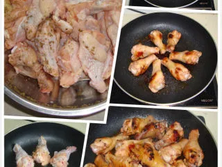 简便西式风味:香煎鸡翅棒,用平底锅煎黄,盖锅盖焖几分钟即可