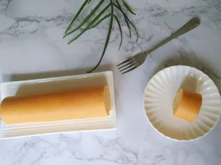 椰蓉蜂蜜蛋糕卷,成品图