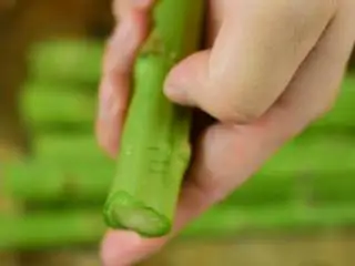 又香又嫩，这对西餐的CP用中式做法来处理也很好吃,芦笋洗净切掉老根（轻轻掐一下有印子说明芦笋比较嫩）