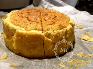 法式咸派【魔法蛋糕】,用牙签从侧面插到底,拿出附着着粘稠浆糊状的面糊就可以了。如果是液体,可以延长5—10分钟。放凉后冰箱冷藏一晚分层就凝固啦