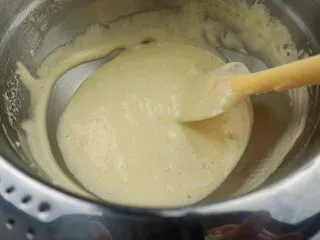 无水无油酸奶蛋糕 ,拌匀后状态