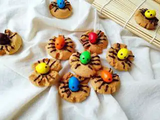 万圣节蜘蛛饼干,彩色蜘蛛来搞怪啦！