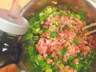 马卡龙色 高颜值汤饺系列@@ 猪肉大葱馅●麦穗饺,生抽5g，一点点