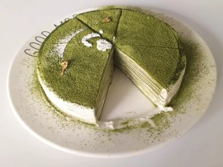 抹茶千层蛋糕,抹茶千层就做好了。