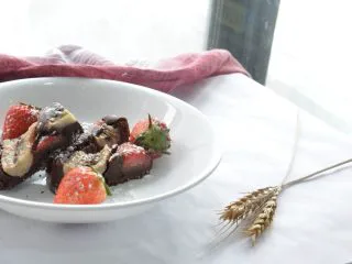 烘培小白入门：幸福满满的巧克力水果条,为自己沏一壶咖啡，滋味更美。