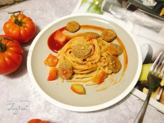 了不起的小番茄 番茄牛丸芝士意面,是不是很有餐厅吃意面的感觉呢!!