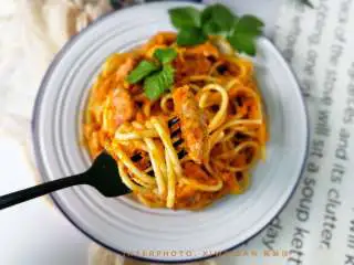 南瓜香肠意面,成品