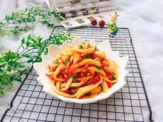 家常菜+手撕杏鲍菇,成品图