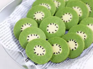 猕猴桃造型饼干,成品图。