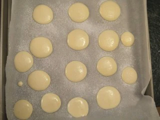 新手奶油小西饼——少油少糖,挤入烤盘中。挤什么样子都可以。