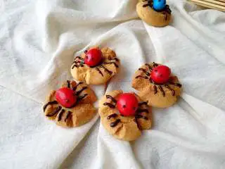 万圣节蜘蛛饼干,红蜘蛛。