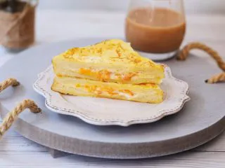 芒果酸奶吐司,成品图