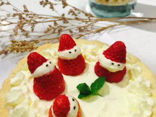 #春日烘焙教室# 草莓塔,萌萌哒小雪人