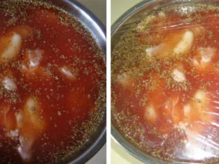 简便西式风味:香煎鸡翅棒,把鸡翅放进料汁里泡上一晚