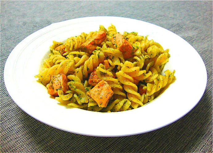 三文鱼青酱螺旋面