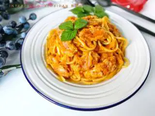 南瓜香肠意面,成品