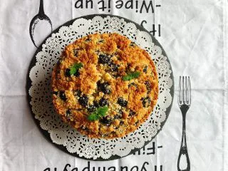 蓝莓秒芙蛋糕,喜欢吗？动手试一下哦😊！