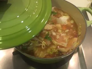 迷迭香烤羊排套餐,稍微拌一下盖起来中小火慢煮