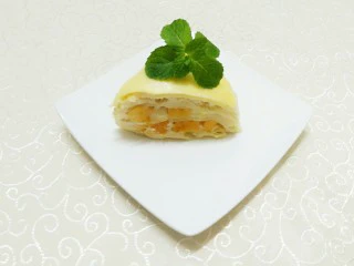 榴芒千层蛋糕,来一块吧!哈哈!