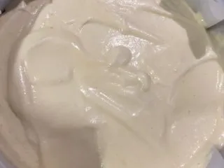 十寸古早蛋糕,倒入模具中