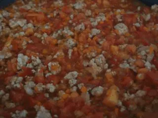 番茄肉酱意粉,稍煮2分钟
