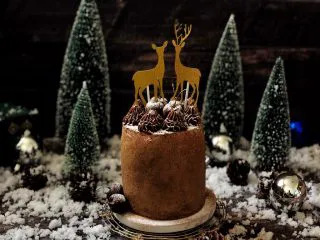 圣诞咖啡奶油蛋糕,成品图