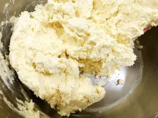 酥酥的香草曲奇小花,翻拌均匀，无干粉即可不要过度翻拌