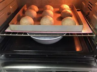 奶酪全麦面包,送入烤箱两次发酵，方法同上也是60分钟。