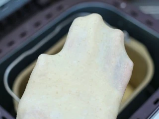 全麦辫子面包,再揉面二十分钟左右面团呈薄膜状态,即完全扩展阶段